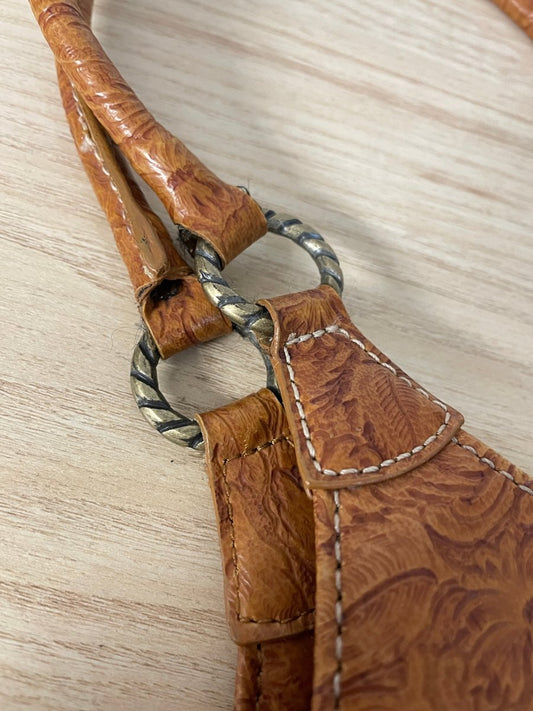 y2k nine west boho tooled leather shoulder bag - good market thrift store