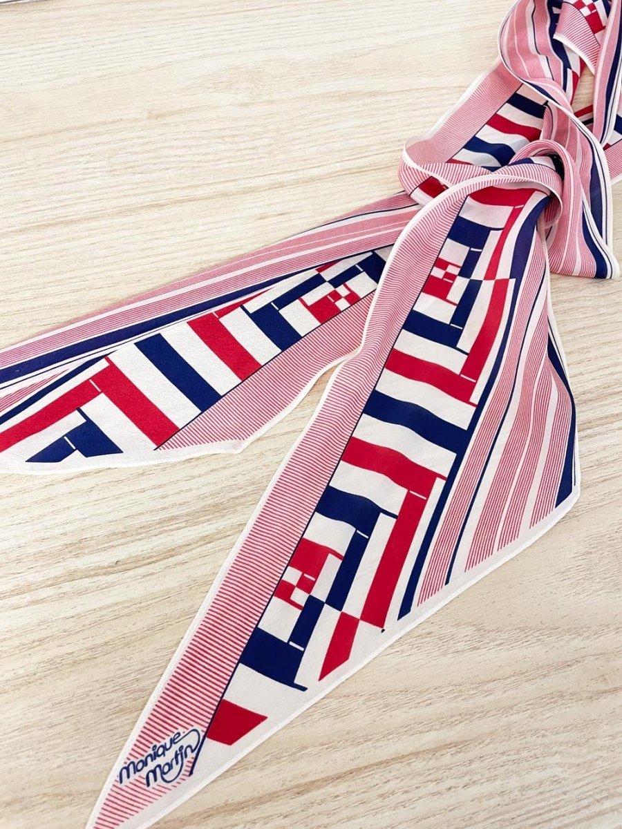 vintage 80s monique martin silk hair / neck scarf - good market thrift store