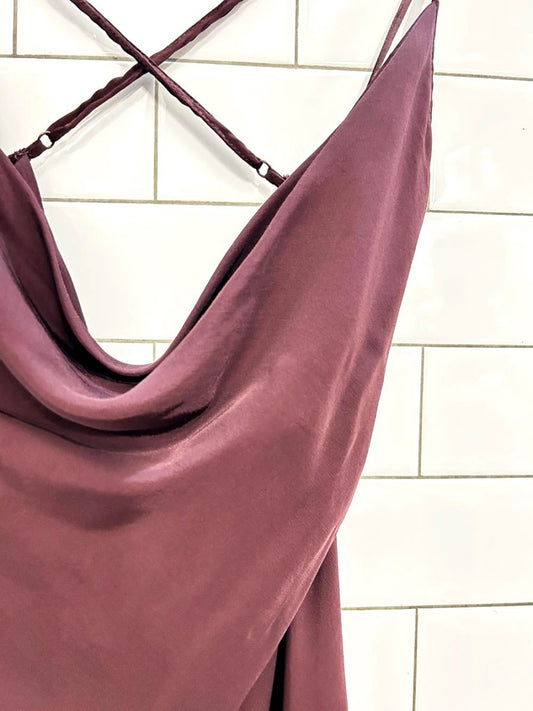 nwt h&m cowl neck satin slip dress - good market thrift store