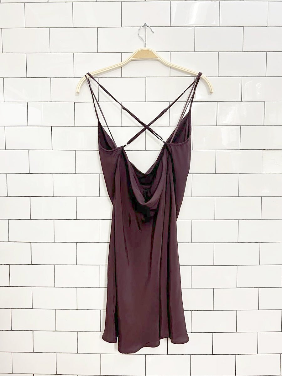 nwt h&m cowl neck satin slip dress - good market thrift store