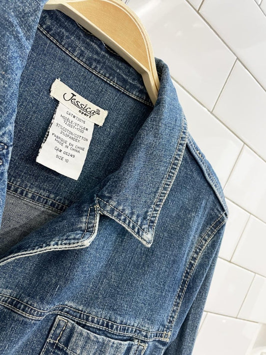 vintage 00s jessica sport denim jacket - good market thrift store