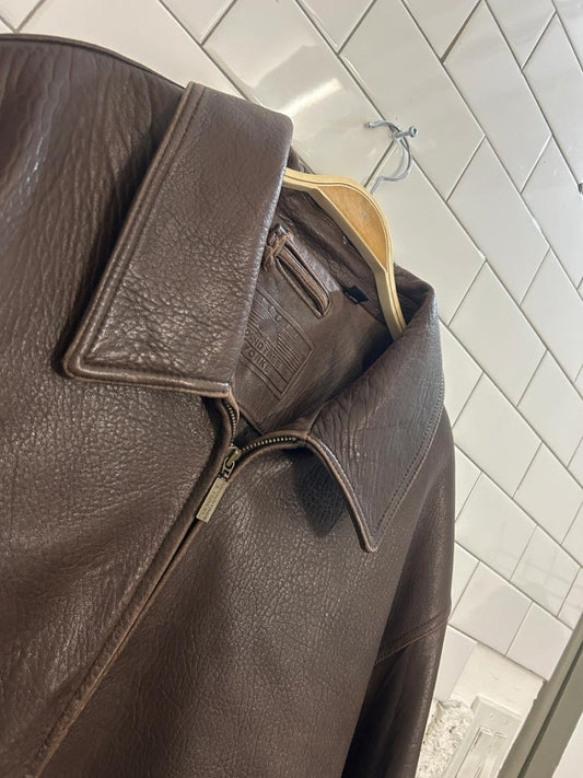vintage 00s round tree & yorke soft leather jacket - good market thrift store