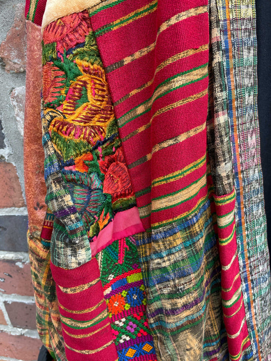vintage el huarache boho patchwork jacket
