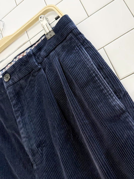 vintage brooks brothers chunky cord pleated trousers