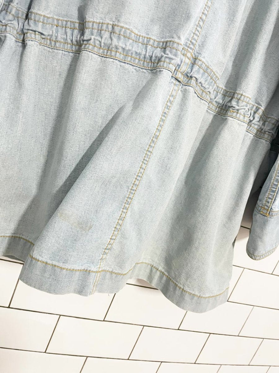 vintage 80s lizwear drawstring denim jacket | liz claiborne - good market thrift store