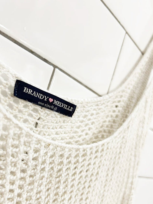 brandy melville cropped knit tank top - good market thrift store