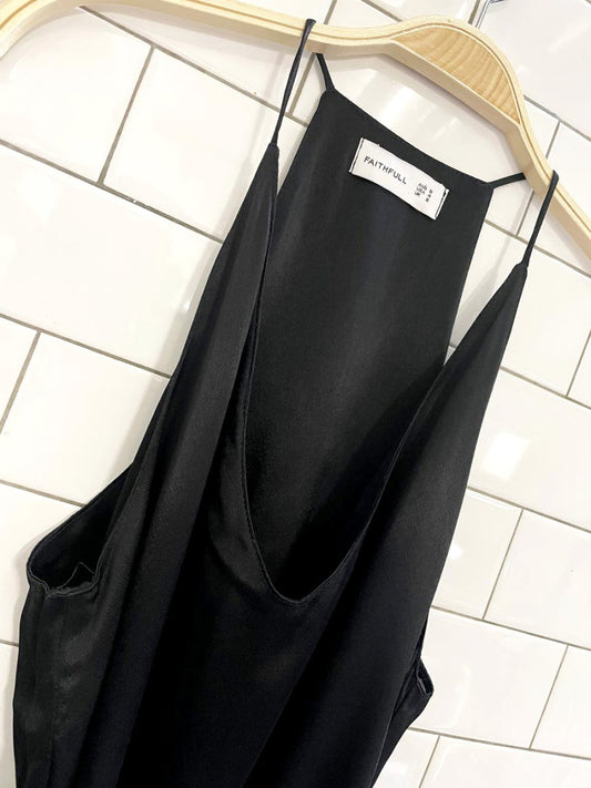 faithfull the brand east west satin belted midi dress - good market thrift store