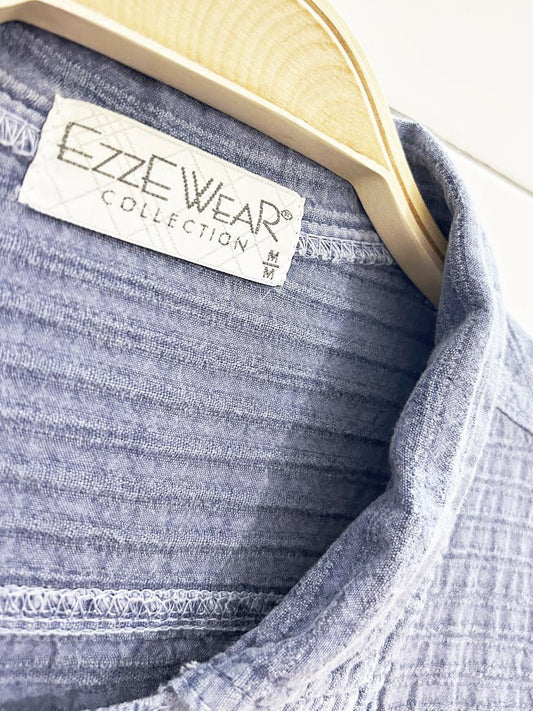 vintage 90s ezzewear ribbed relaxed shirt - good market thrift store