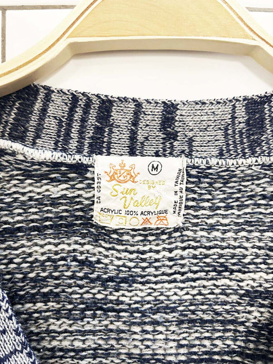 vintage 70s sun valley cable knit cardigan - good market thrift store