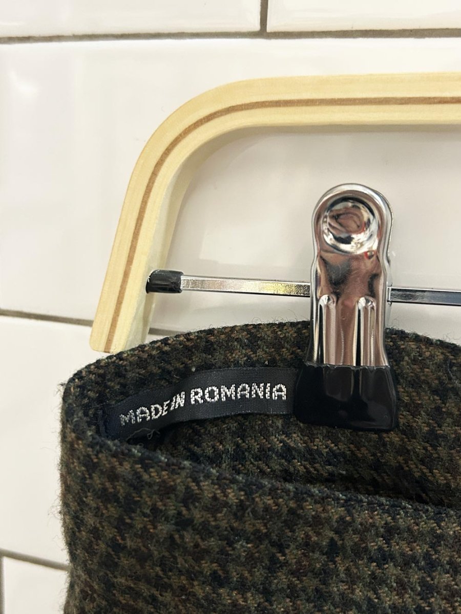 vintage 90s luba paris wool blend plaid mini skirt - good market thrift store