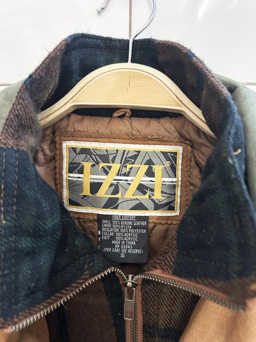 vintage 90s izzi layered soft suede bomber jacket - good market thrift store