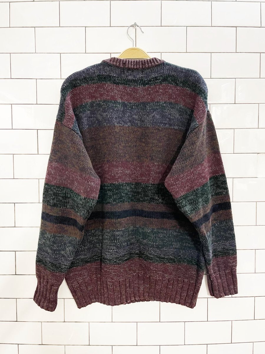 vintage 90s gant hand - framed cable knit dad sweater - good market thrift store