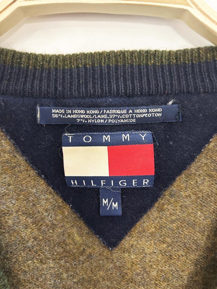 vintage 90s tommy hilfiger wool - blend cardigan - good market thrift store
