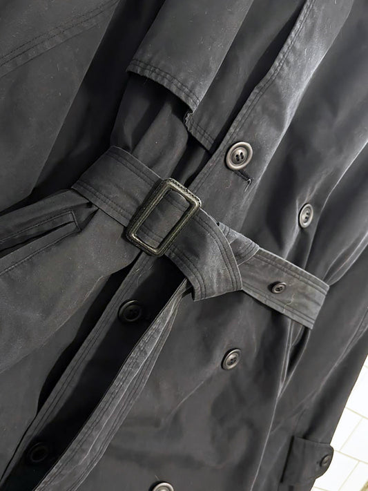 vintage pierre cardin double breasted belted trench coat | removable lining