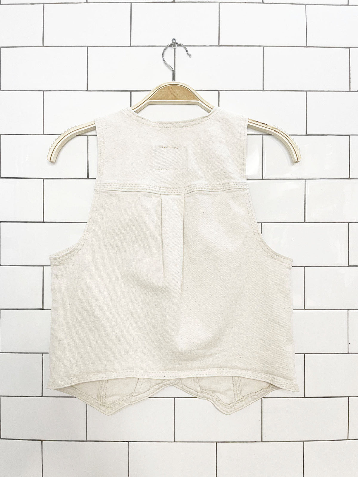 levi's stretchy denim vest top
