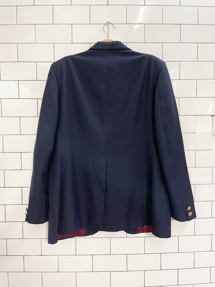 vintage simpson's wool - blend crest button blazer - good market thrift store