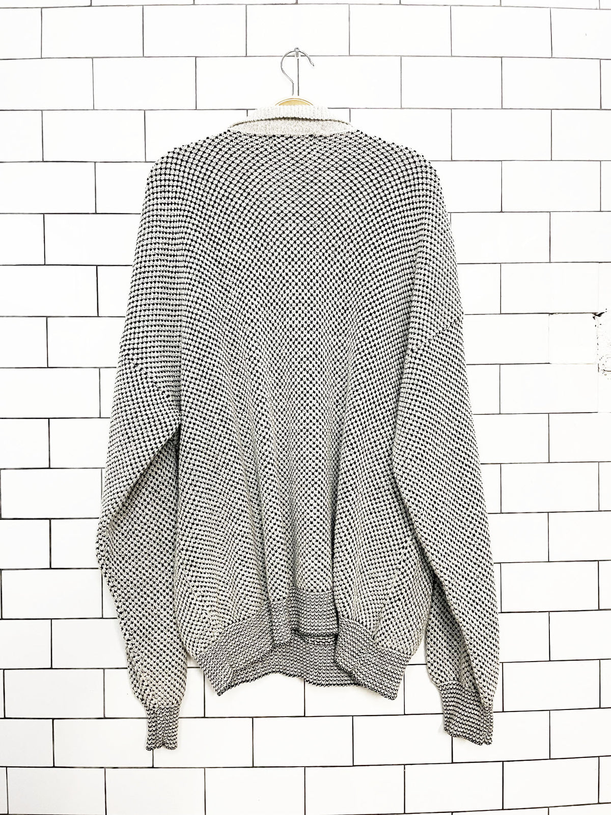 vintage hampton bay slouchy knit collared sweater | made in USA