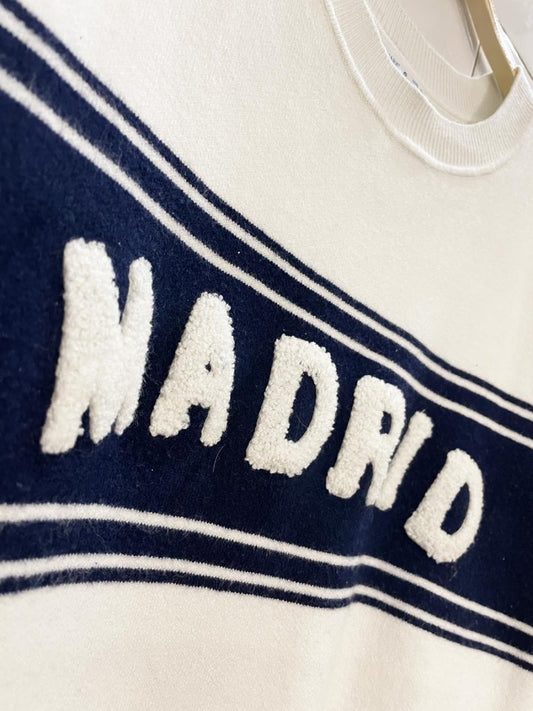 primark madrid terry letter knit sweater - good market thrift store