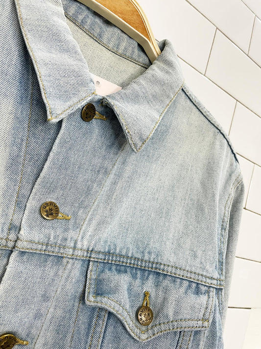 vintage 90s gravity denim trucker jacket