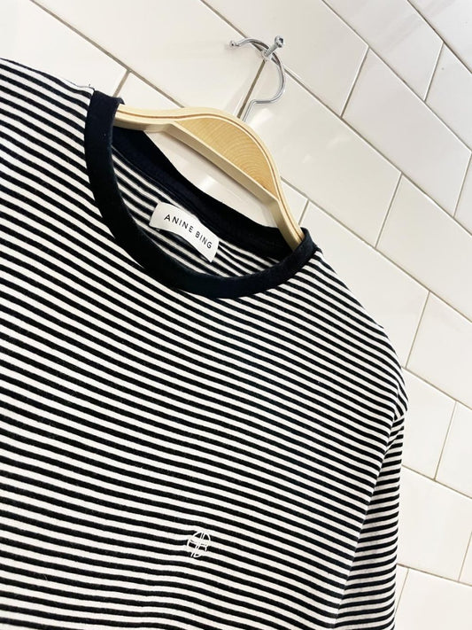 anine bing organic cotton striped tee - good market thrift store