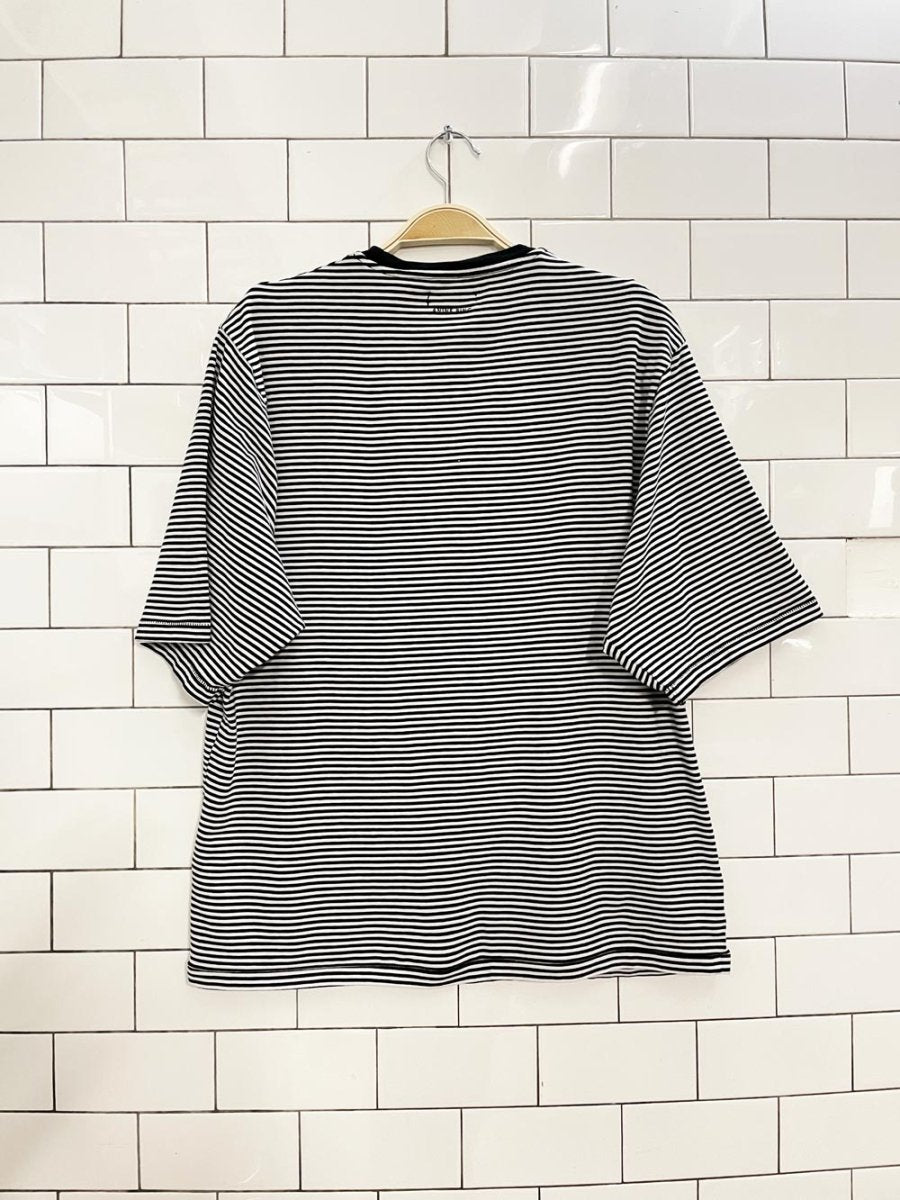 anine bing organic cotton striped tee - good market thrift store