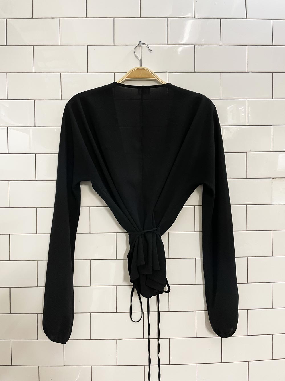 wilfred chiffon tie wrap blouse - good market thrift store