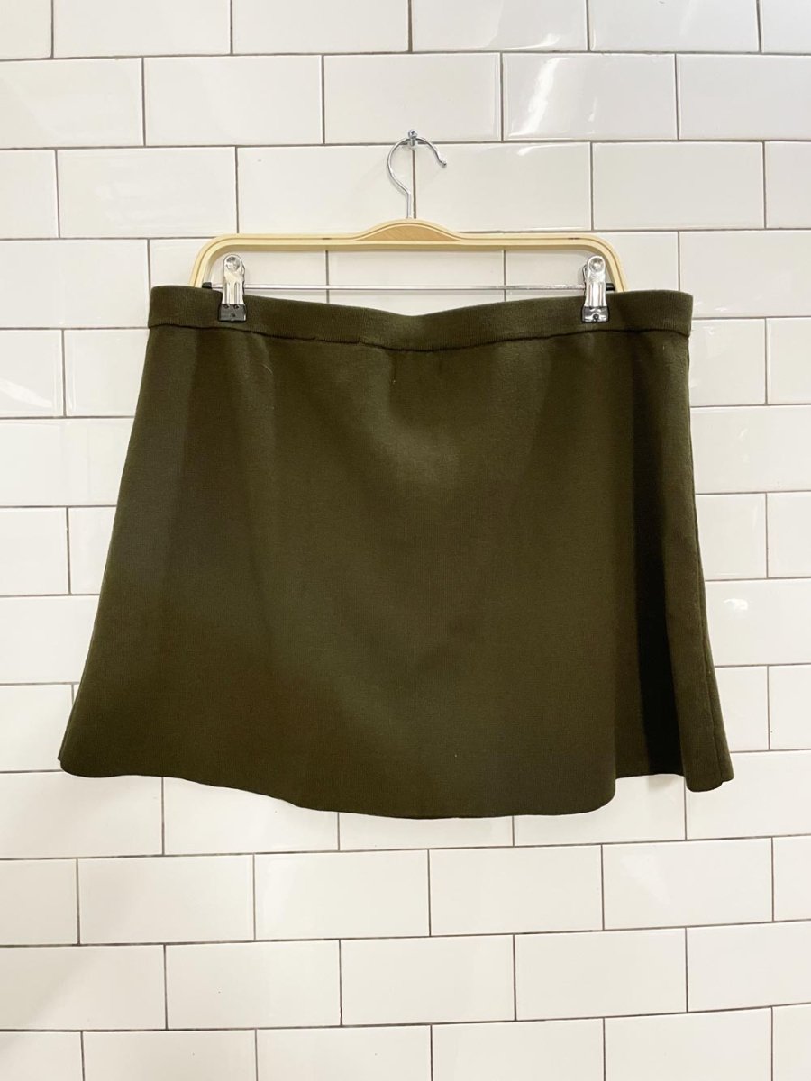 nwt h&m knit gold button mini skirt - good market thrift store