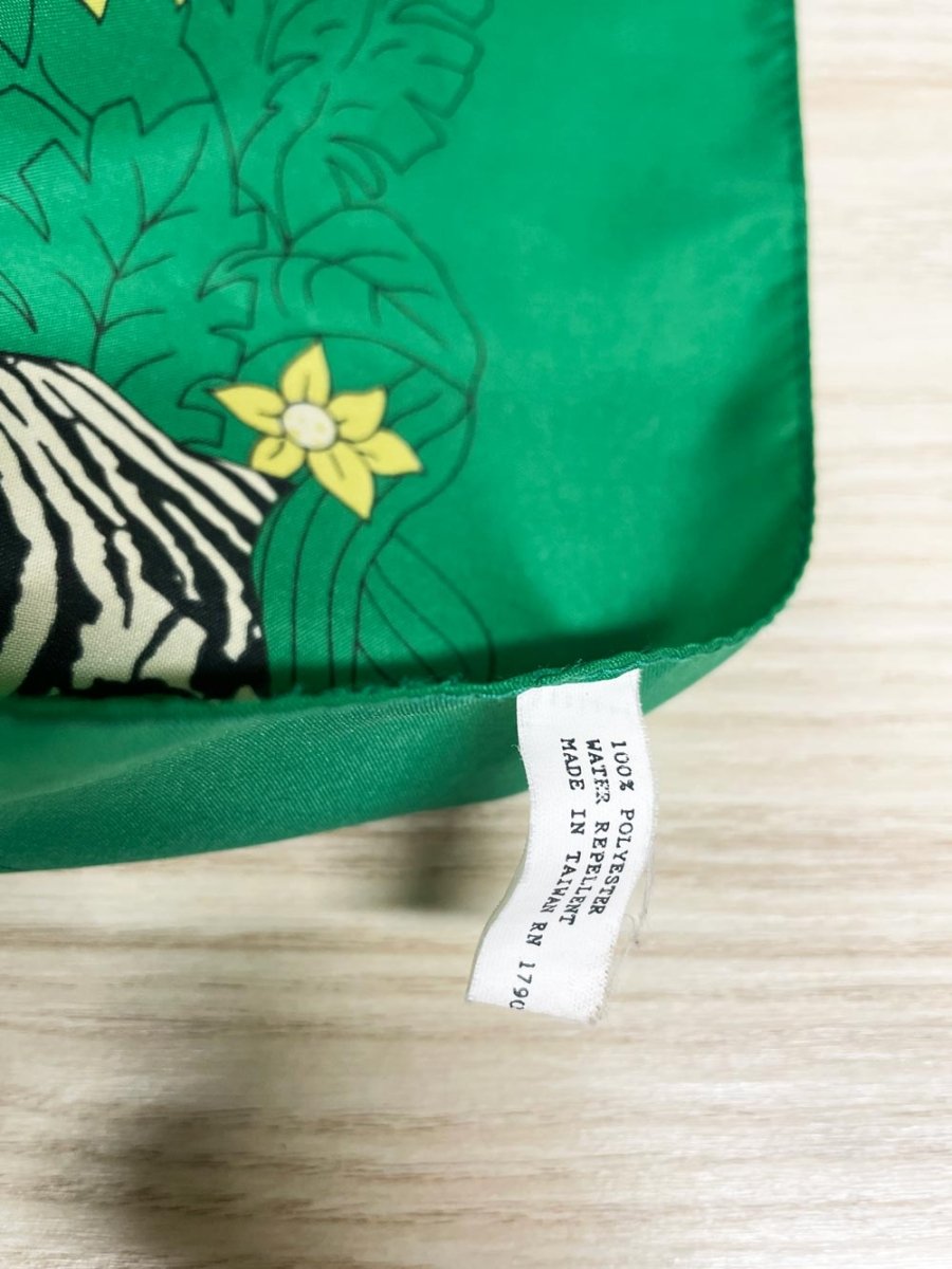 vintage wildlife conservation white tiger jungle square scarf | NYZS 1895 - good market thrift store