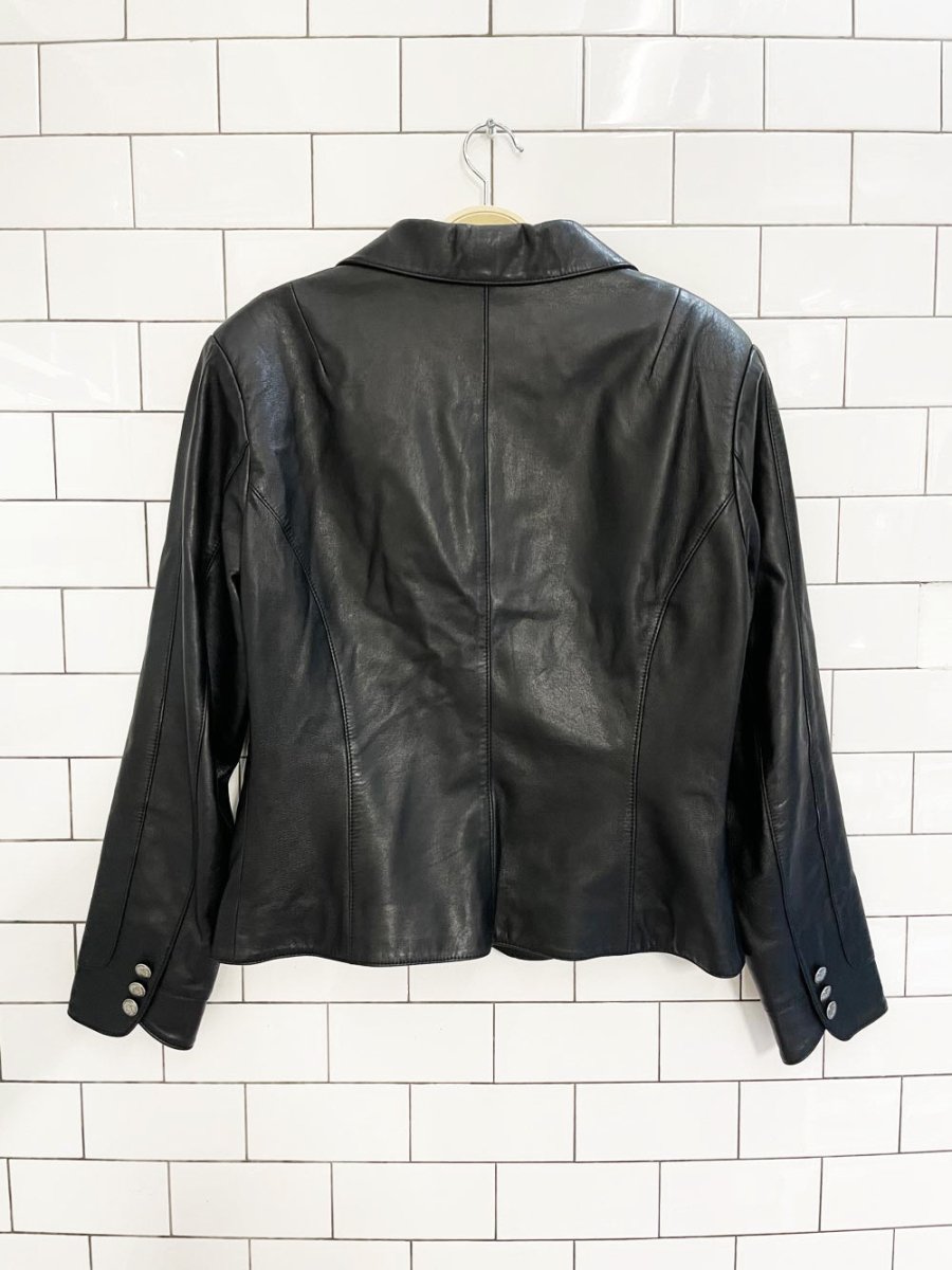 vintage 90s scully western button butter leather jacket - good market thrift store