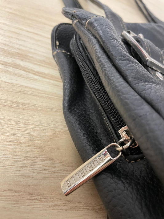 vintage 00s aurielle buckle strap leather shoulder bag - good market thrift store