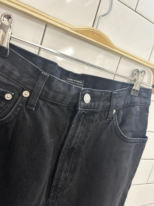 zara premium denim fringe cuff jeans - good market thrift store