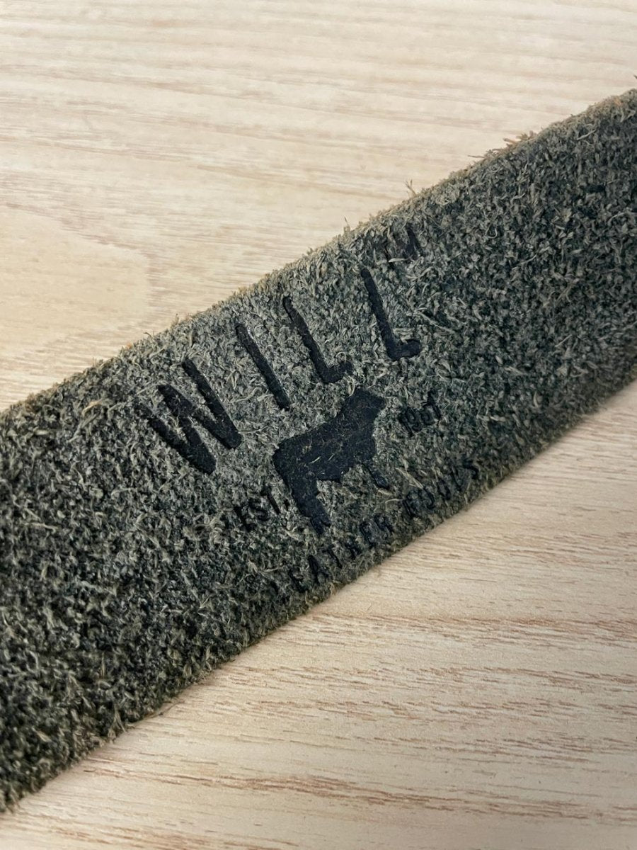 will studded saddle grain leather belt - good market thrift store