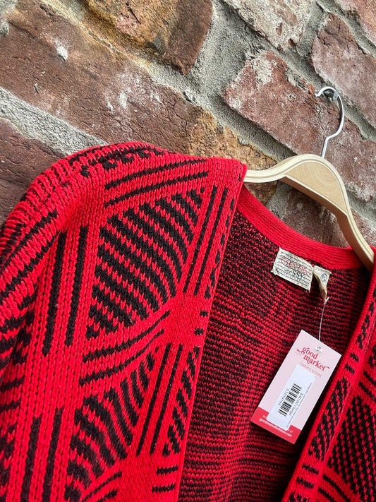 vintage 90s essentials by ssy plaid grandpa cardi