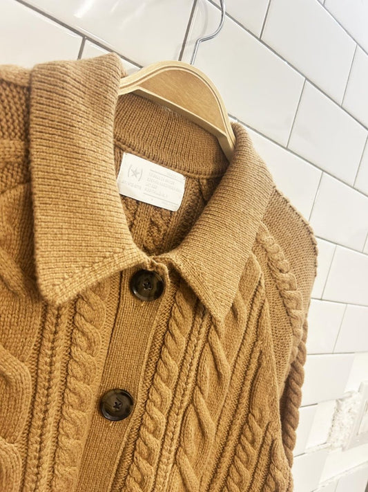 banana republic capsule collection cable knit cardigan - good market thrift store