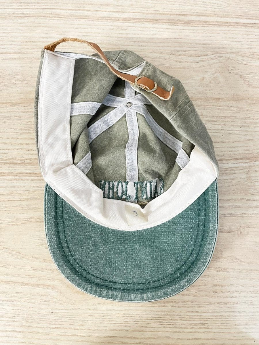 vintage 90s AJM saint john NB two tone cotton hat - good market thrift store