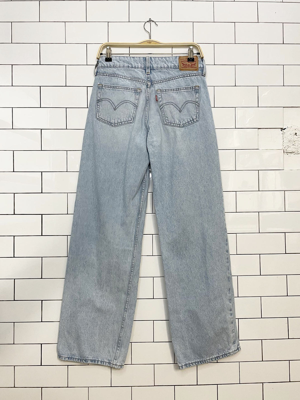levi's superlow wide leg star patch jeans | rework
