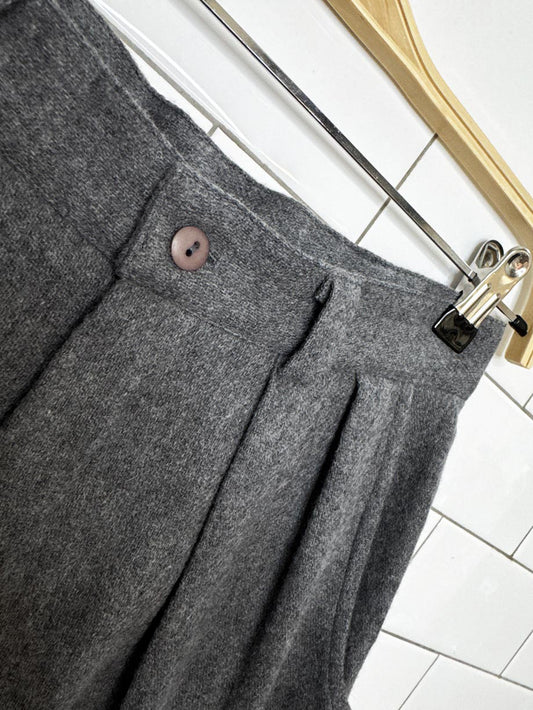vintage savannah 100% wool pleated trouser shorts |. made in USA