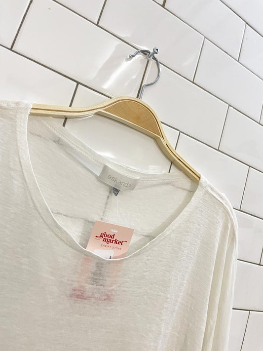 eskandar 100% linen slub long sleeve top - good market thrift store