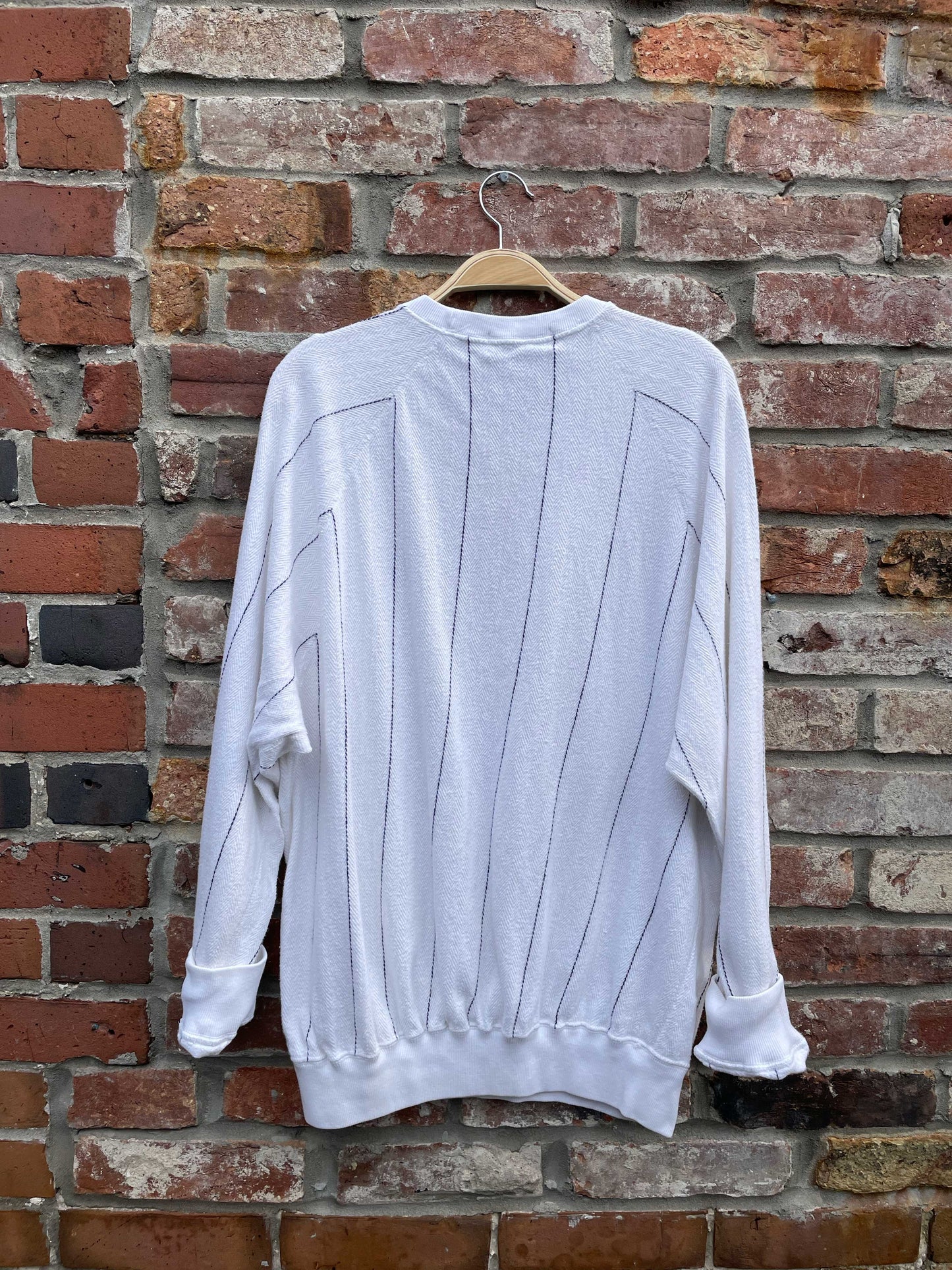 vintage polo ralph lauren baseball stripe sweatshirt