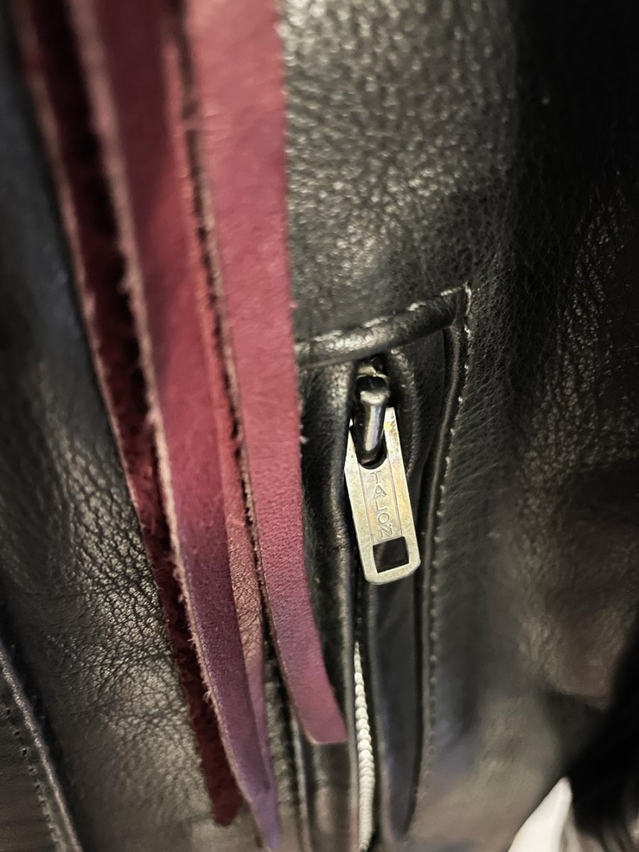 vintage 70s harley davidson roses + concho fringe gypsy leather jacket | made in USA - good market thrift store