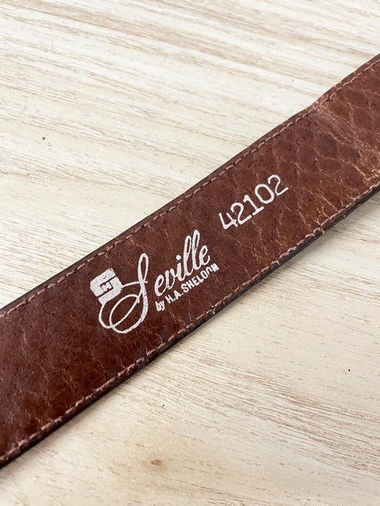vintage seville braided leather belt | by HA Sheldon - good market thrift store