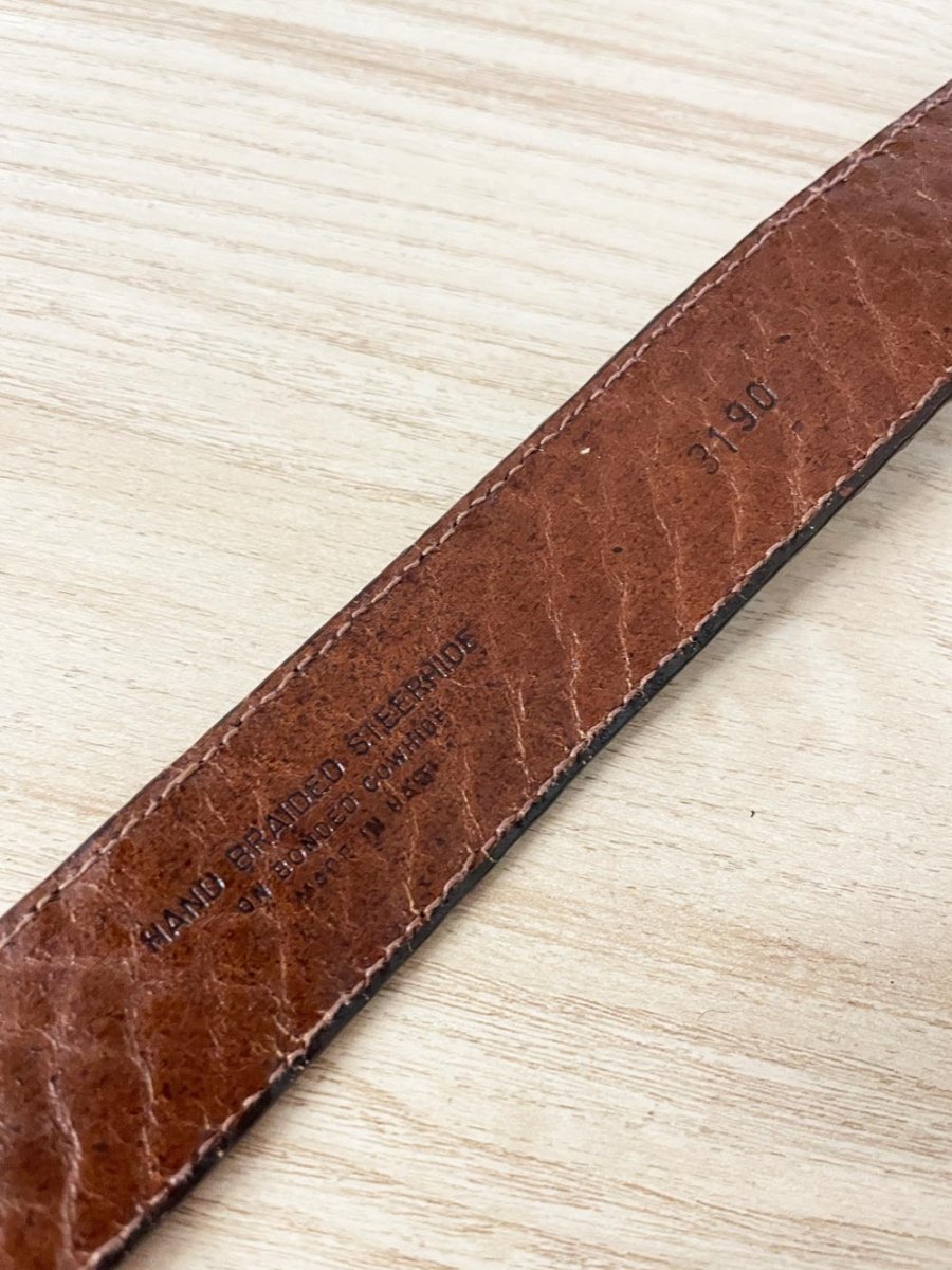 vintage seville braided leather belt | by HA Sheldon - good market thrift store