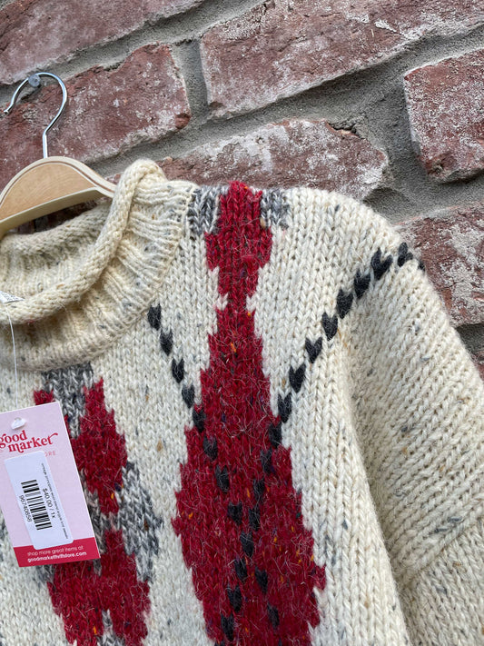 vintage principles wool-blend argyle knit sweater