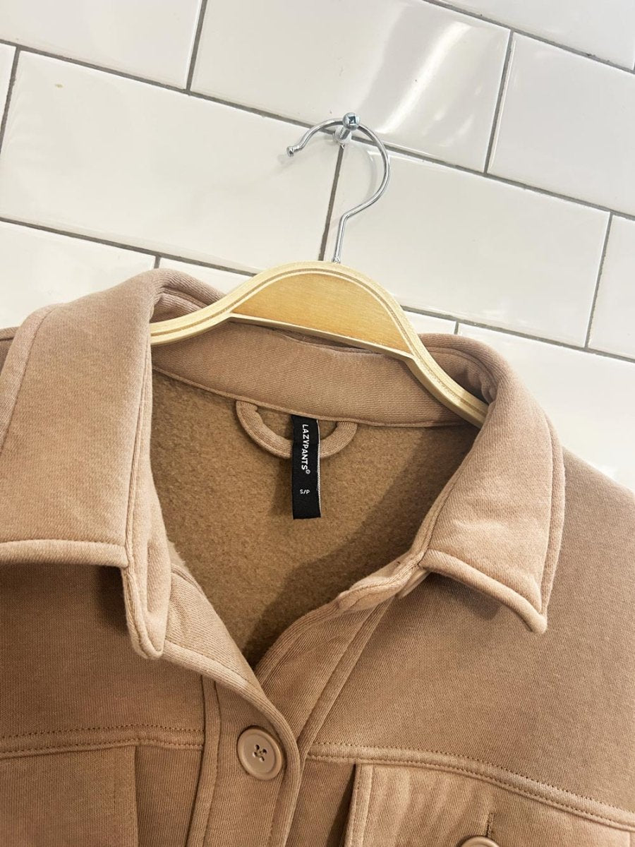 lazypants cozy fleece shirt jacket - good market thrift store