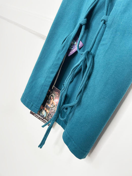 nwt the fairies pajamas lace up ring back elf hood top