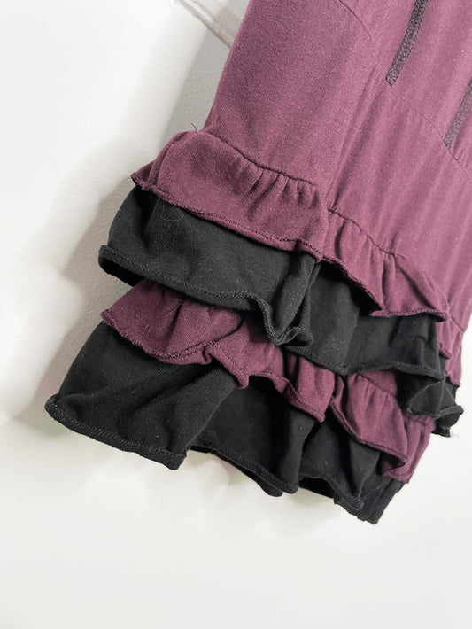 nwt the fairies pajamas exposed seam ruffled hem hooded mini dress