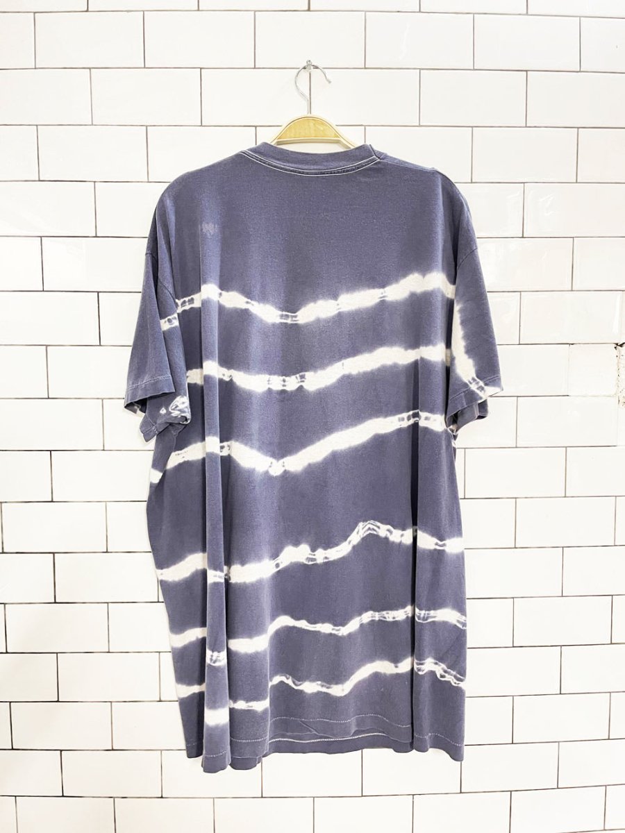 vintage MSP tie dye art deco flamingo oversized tee - good market thrift store