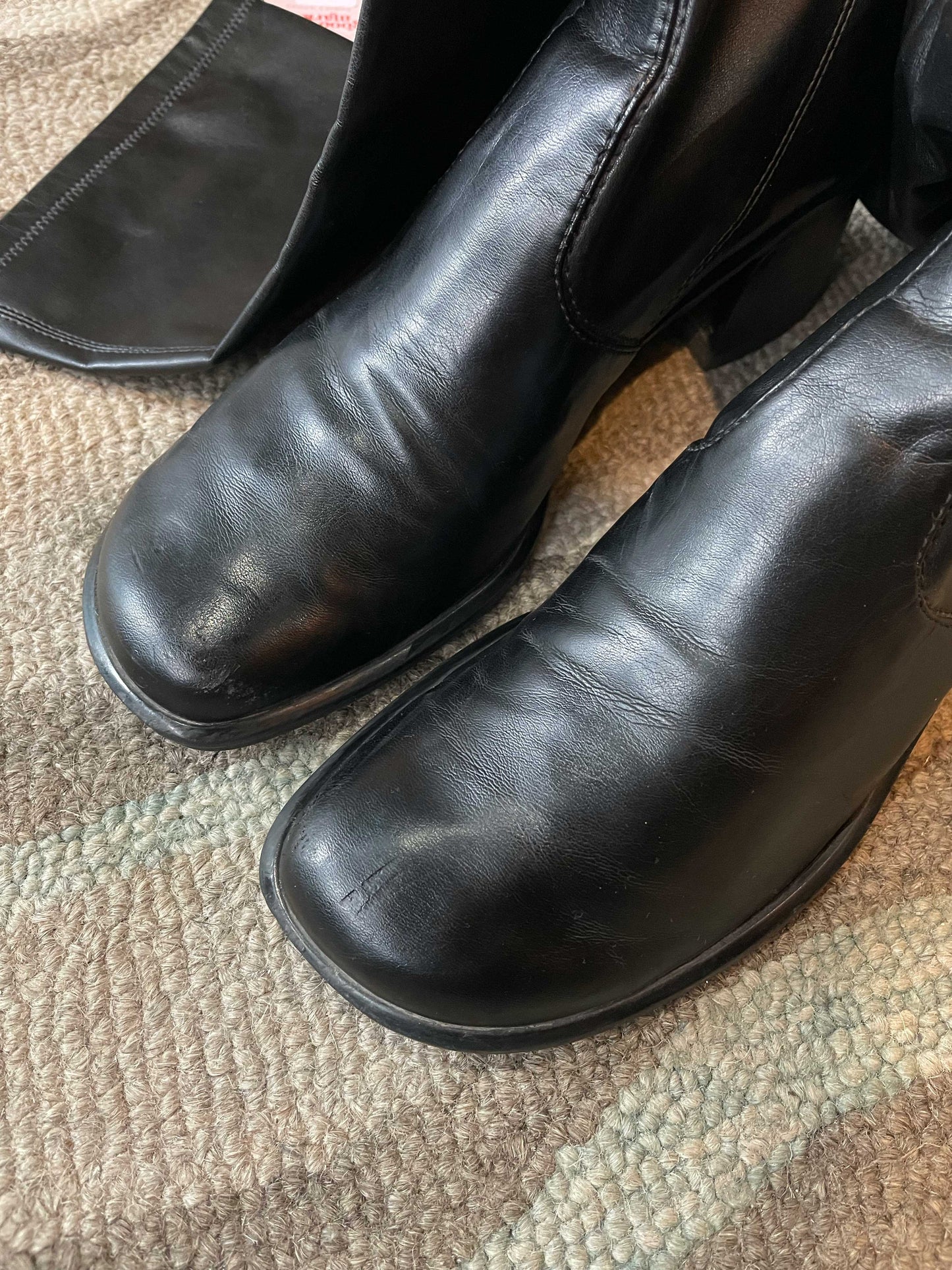 vintage 00s franco sarto stretch tall low heel boots