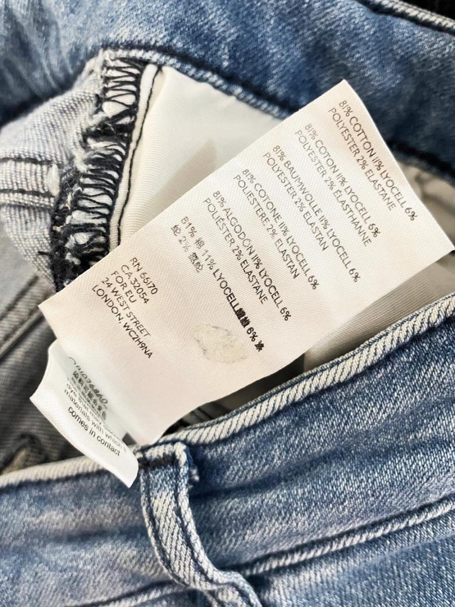 pilcro high rise skinny bootcut slit hem jeans | anthropologie - good market thrift store