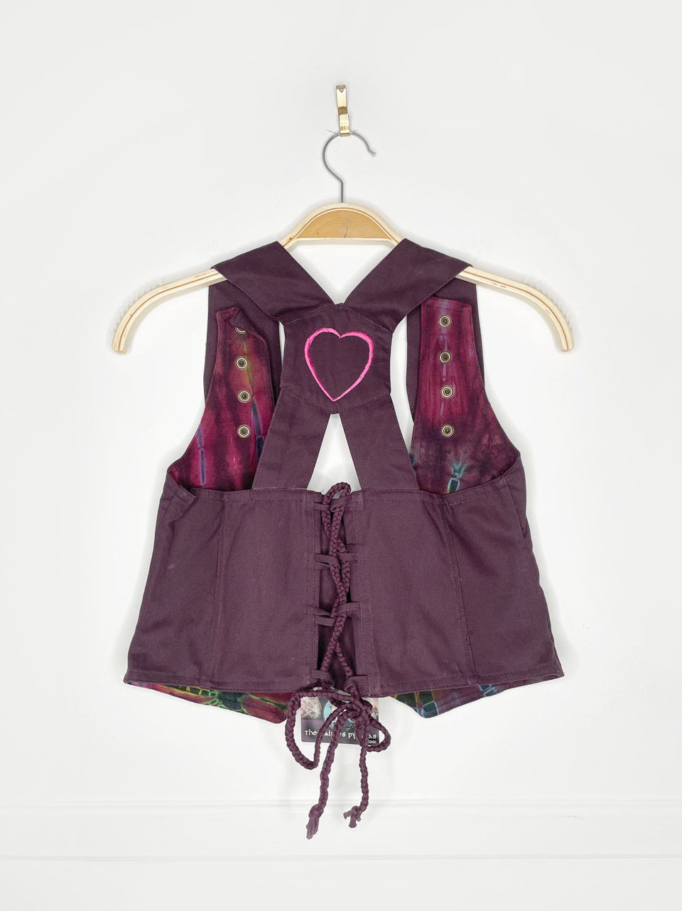 nwt the fairies pajamas lace up back cropped twill vest